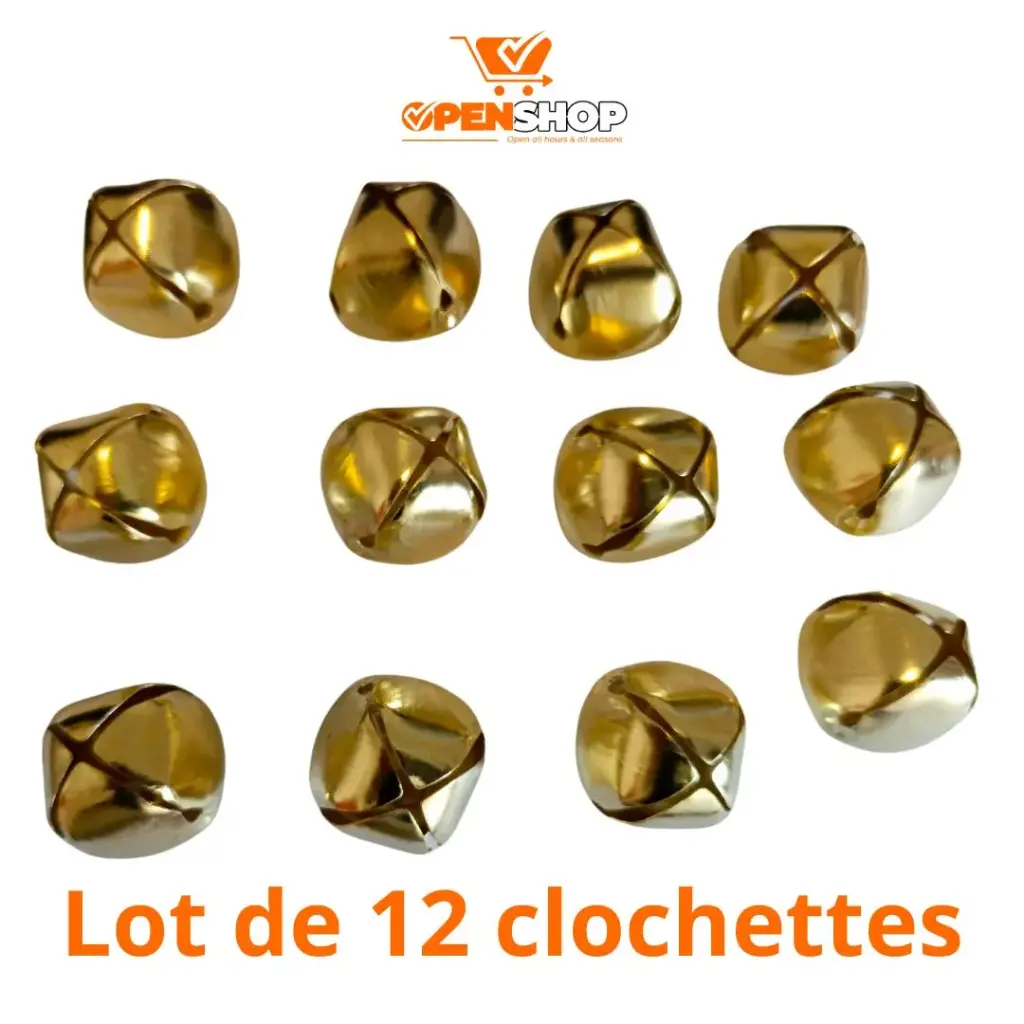 Clochettes Pendentifs Or/Argent en lot de 12 (Clochette pendentif Or)